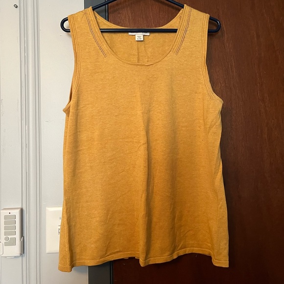 Coldwater Creek Sweaters - Coldwater Creek golden yellow sleeveless shell